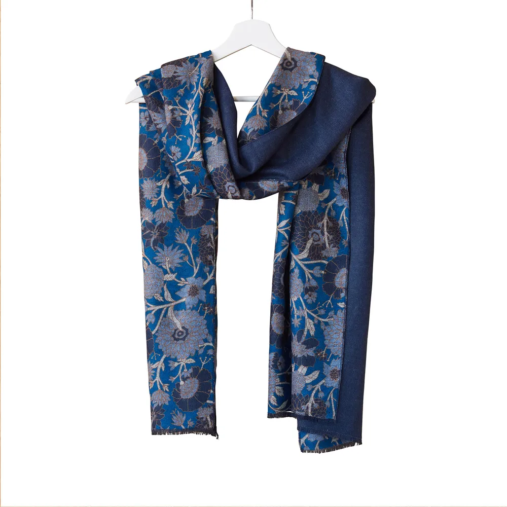 Capri Blue Reversible Wrap Scarf