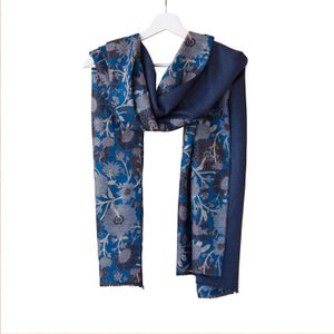 Capri Blue Reversible Wrap Scarf 4