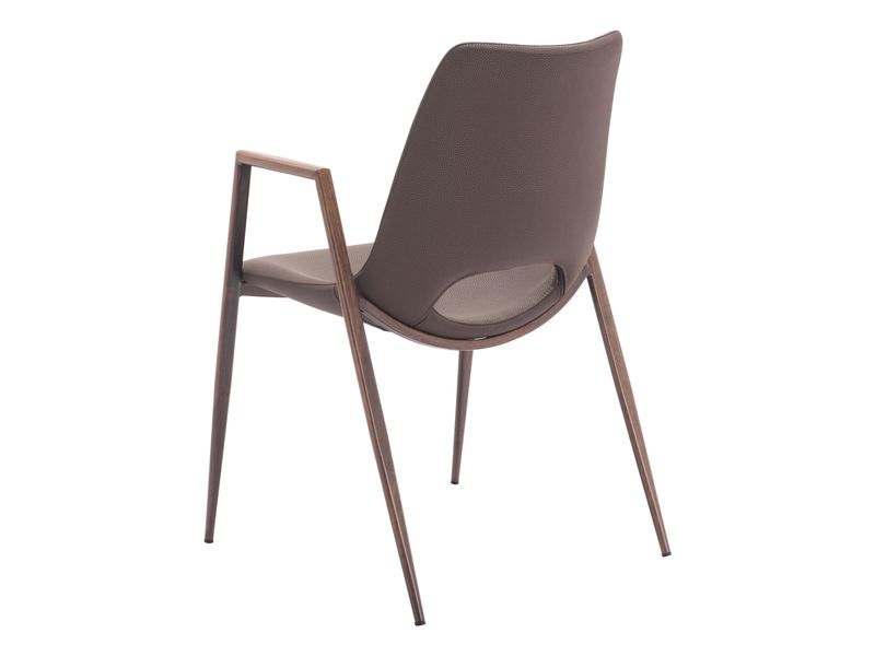 Desi Dining Chair Brown & Walnut 6