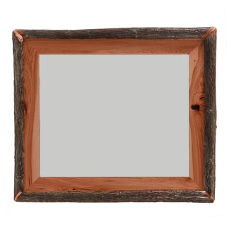Hickory Log  Mirror - Frame Only - Cinnamon - 32"W x 36"H