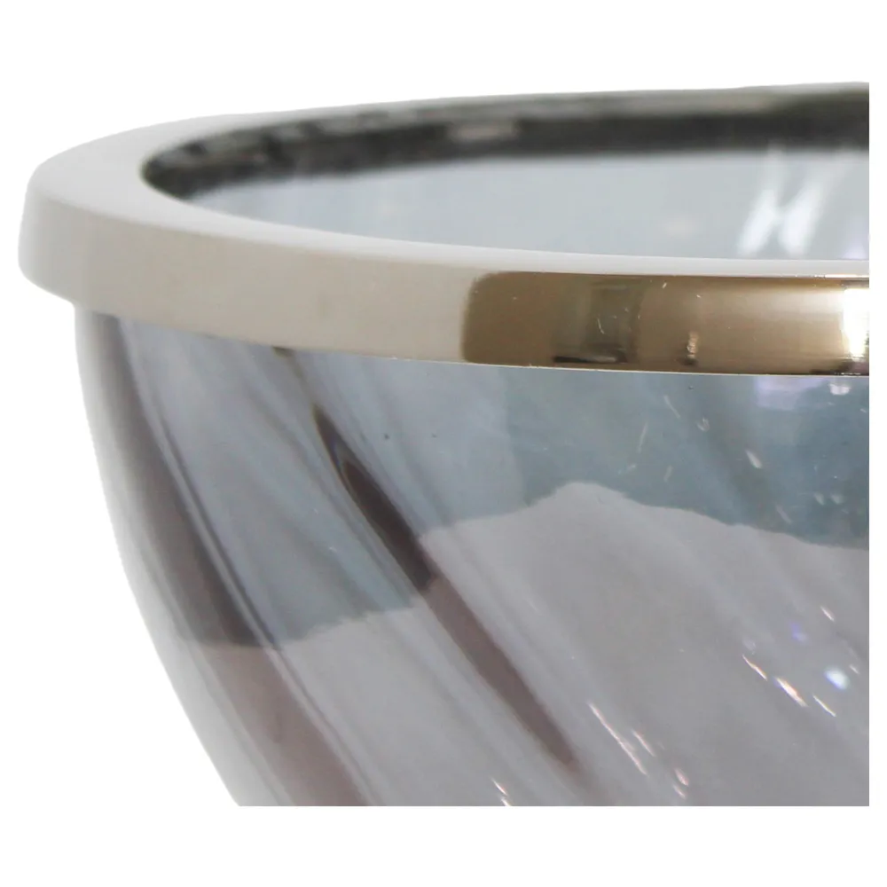 ASPENSIDE GRAY GLASS VASE 11 (IN)