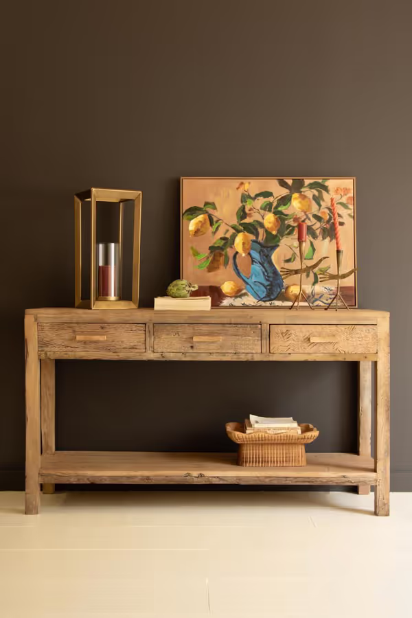 Reclaimed Wood Three Drawer Console