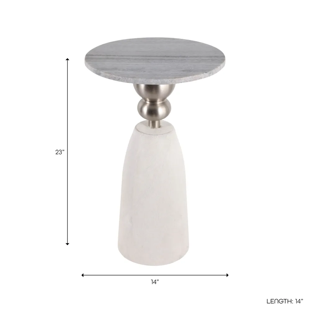 CAXTONWIND WHITE TABLE 23 (IN)