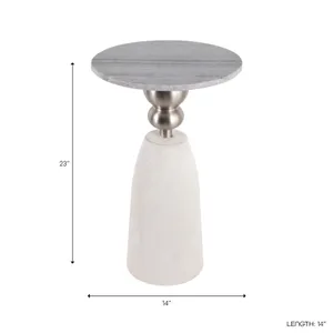 CAXTONWIND WHITE TABLE 23 (IN) 8