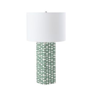 Etten 27'' High 1-Light Table Lamp - Green 1