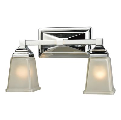 Sinclair 15″ Wide 2-Light Vanity Light - Polished Chrome