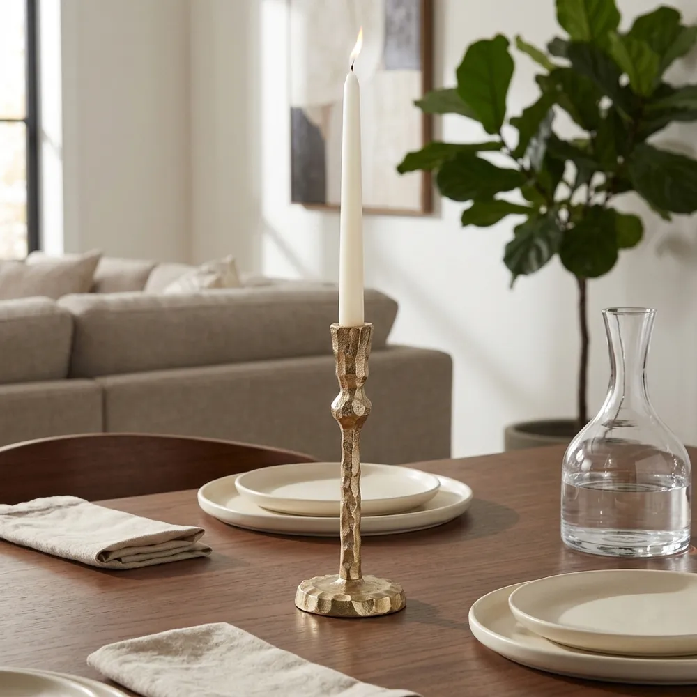 CALECREST GOLD CANDLE HOLDER 9 (IN)