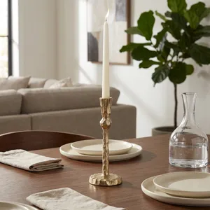 CALECREST GOLD CANDLE HOLDER 9 (IN) 11