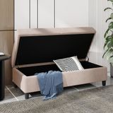 Degnan 78.7'' Upholstered Sofa Chaise with Storage Stool 3