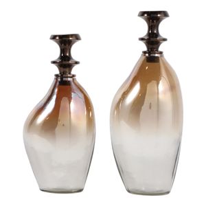 SLATETON SET OF 2 BROWN JARS 13 (IN) 6