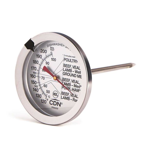CDN Thermometer, Dial, Cooking Meat/Poultry Ovenproof Silver