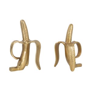 ERINBROOK SET OF 2 GOLD BOOKENDS 9 (IN) 4