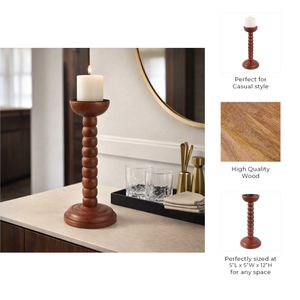 WRENVIEW BROWN CANDLE HOLDER 12 (IN) 10