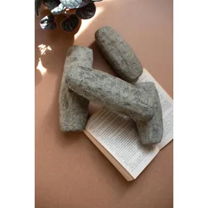 Set of 4 Hand-Carved Stone Pestles 4