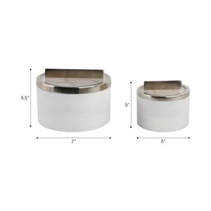 CHATHAMWORTH SET OF 2 WHITE BOXES 6 (IN) 9