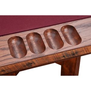 Barnwood 6-Sided Poker Table - Storage Base 5