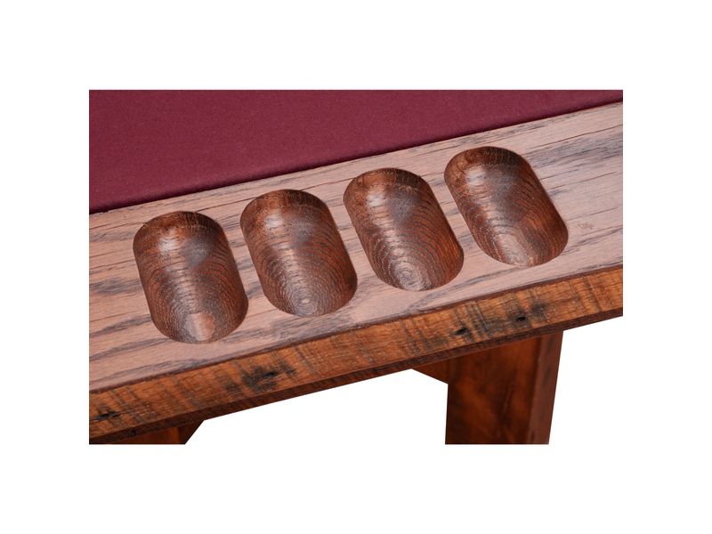 Barnwood 6-Sided Poker Table - Storage Base 5
