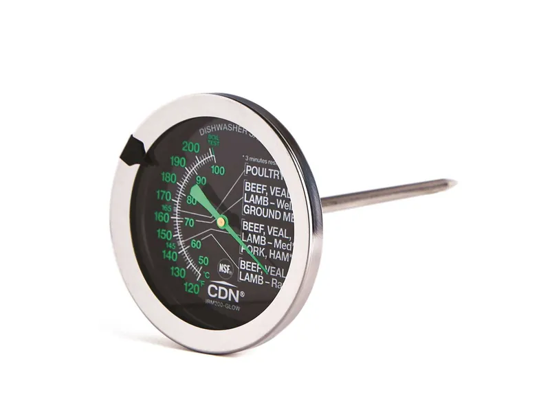 CDN Thermometer, Dial, Cooking Meat/Poultry Glow Ovenproof ProAccurate Silver 1