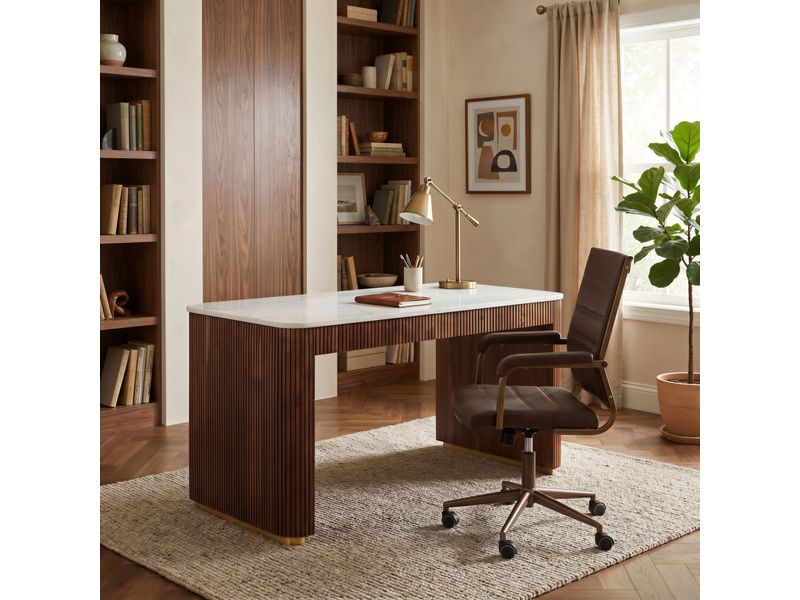 Obeah Desk White & Walnut 2
