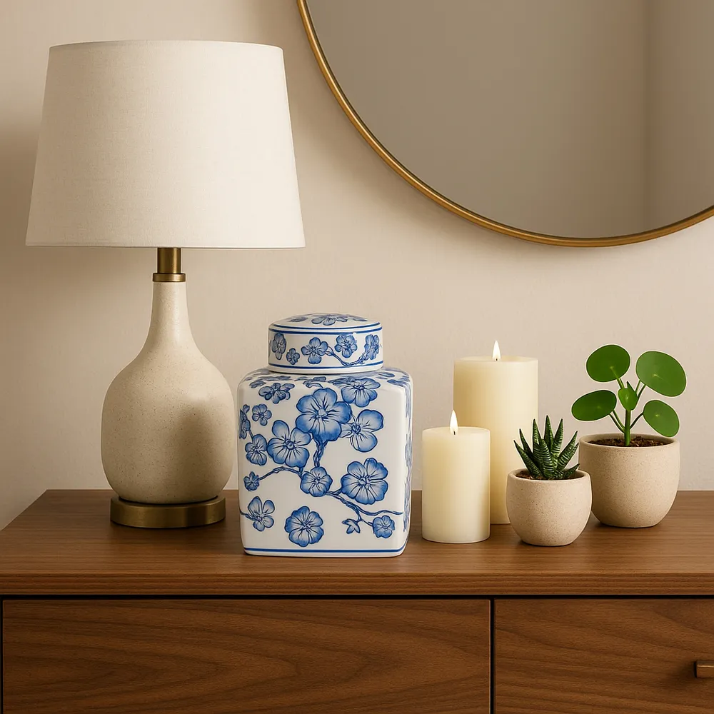 HERMONWICK WHITE CHINOISERIE 9 (IN)