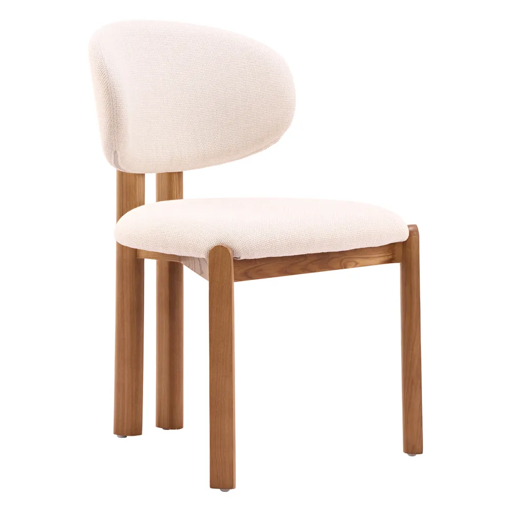 Rosetta Dining Chair Beige & Walnut