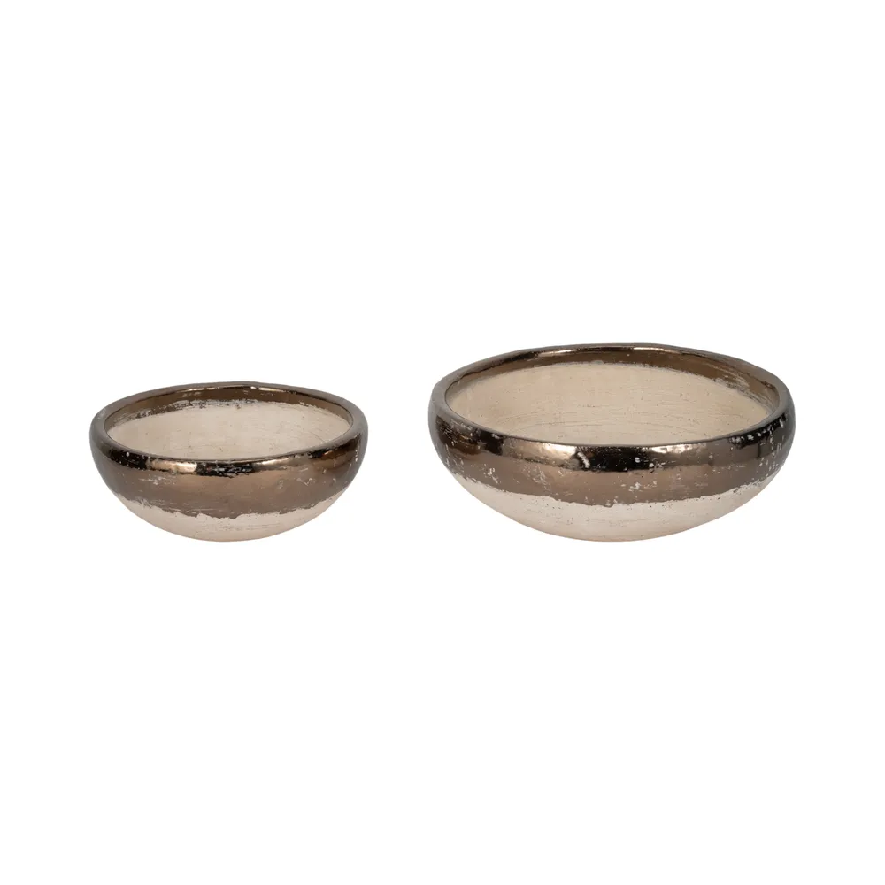 DANFORTHMILL SET OF 2 GRAY BOWLS 5 (IN)