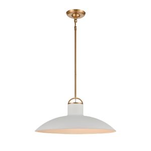 Surf 20'' Wide 1-Light Pendant - Textured White 1