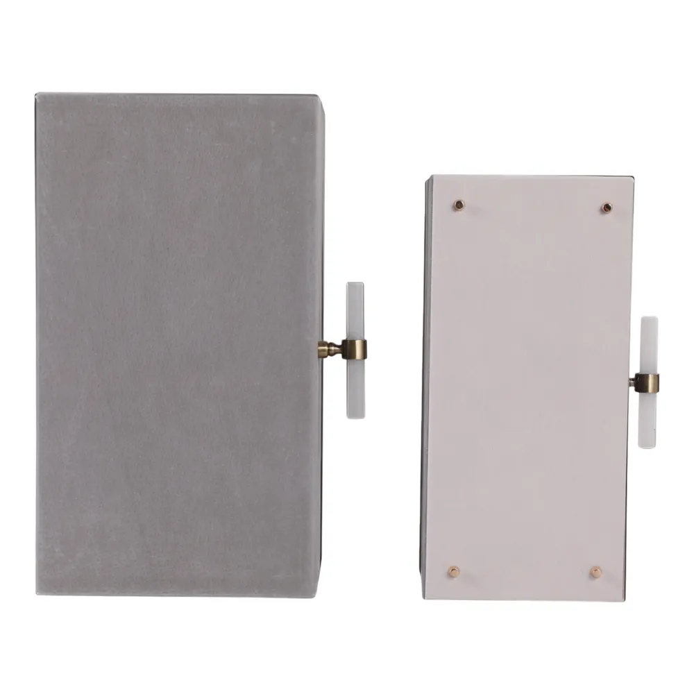 HARPERVIEW SET OF 2 GRAY BOXES 7 (IN)