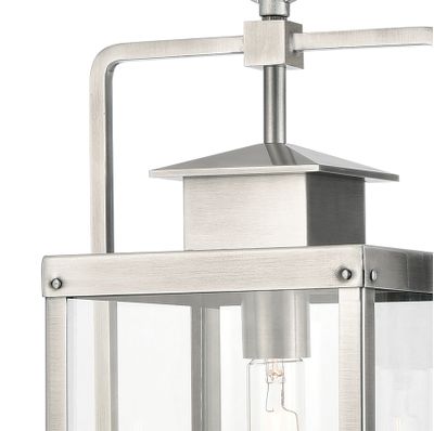 Crested Butte 9″ Wide 1-Light Outdoor Pendant - Antique Brushed Aluminum