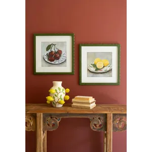 Set of 2 Framed Fruit Prints under Glass 1