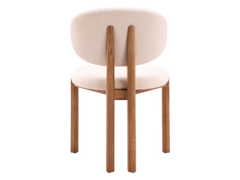 Rosetta Dining Chair Beige & Walnut 5