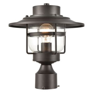Renninger 12'' High 1-Light Outdoor Post Light - Oil Rubbed Bronze 1