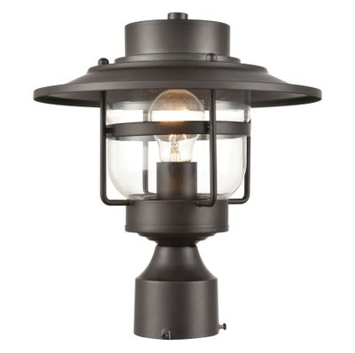 Renninger 12″ High 1-Light Outdoor Post Light - Oil Rubbed Bronze