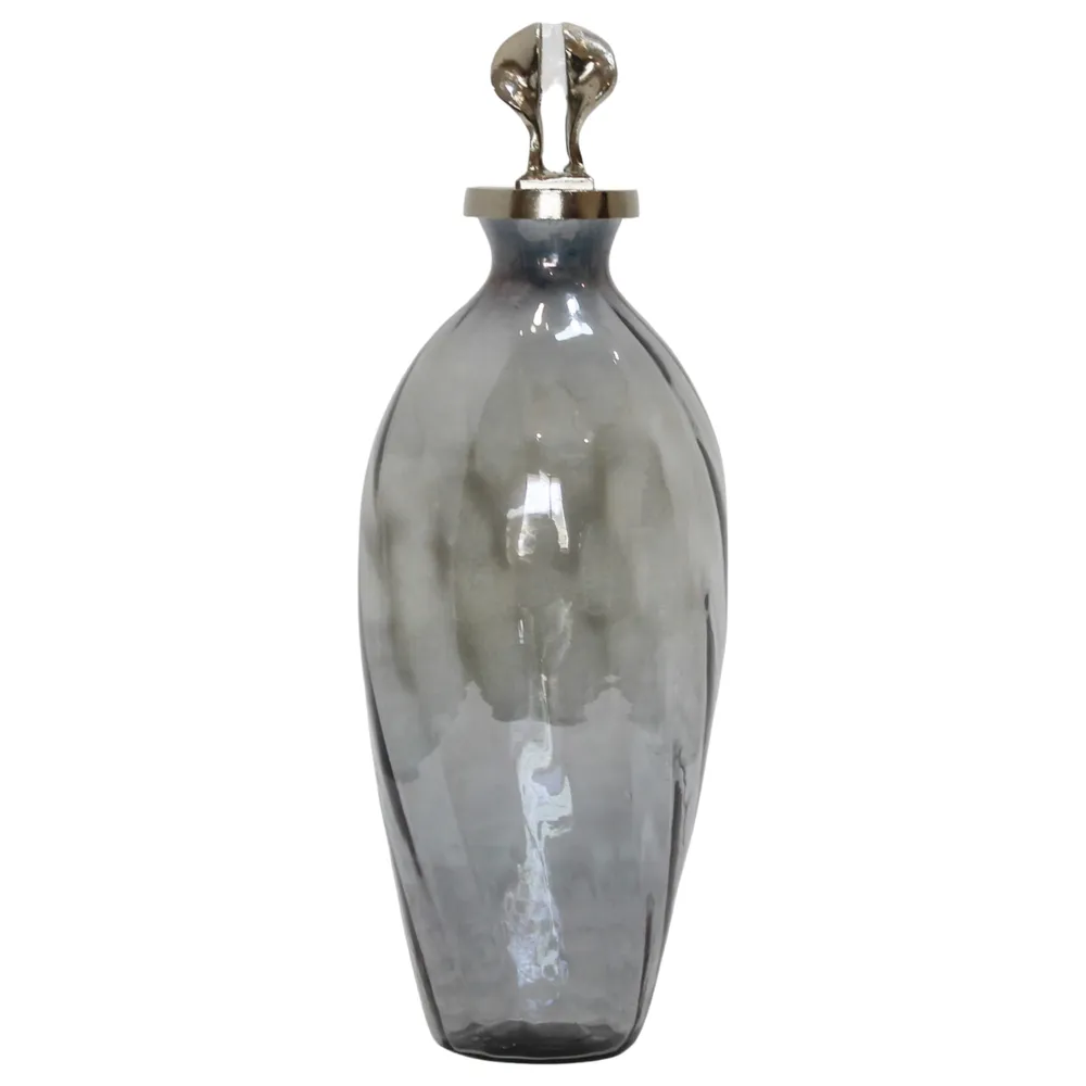 FORDHAMDALE GRAY GLASS VASE 21 (IN)