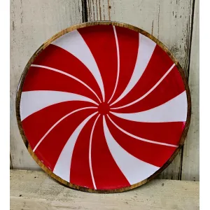 Candy Cane Platter 12in 2