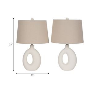 EBBMOOR SET OF 2 WHITE LAMPS 23 (IN) 9