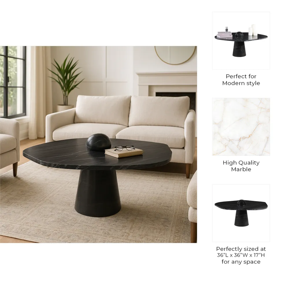 HADLEYGROVE BLACK COFFEE TABLE 17 (IN)