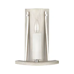 White Stone 12″ High 1-Light Sconce - Polished Nickel 2
