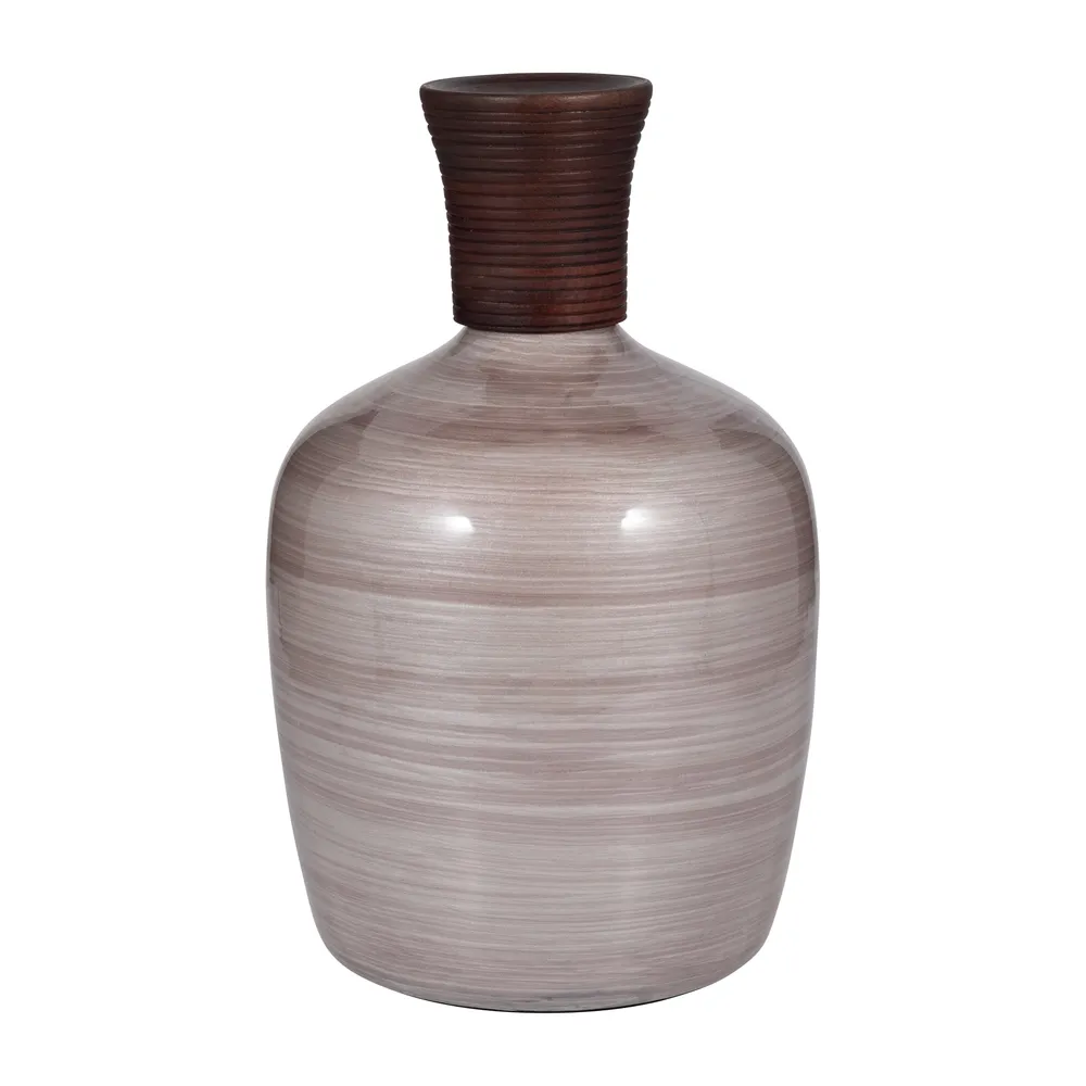 ELDONWICK BROWN GLASS VASE 16 (IN)