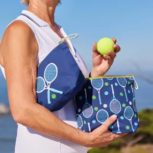 Tennis Navy Solo Medium Essential Canvas Pouch 5