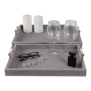 HARPERPORT SET OF 2 GRAY TRAY 3 (IN) 3