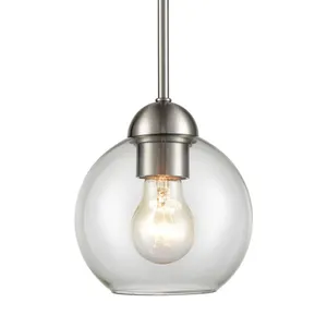 Astoria 6'' Wide 1-Light Mini Pendant - Brushed Nickel 2