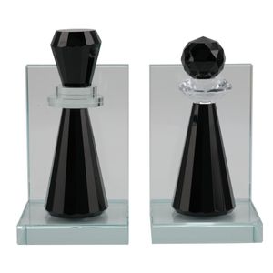 FORDPORT SET OF 2 BLACK BOOKENDS 7 (IN) 4