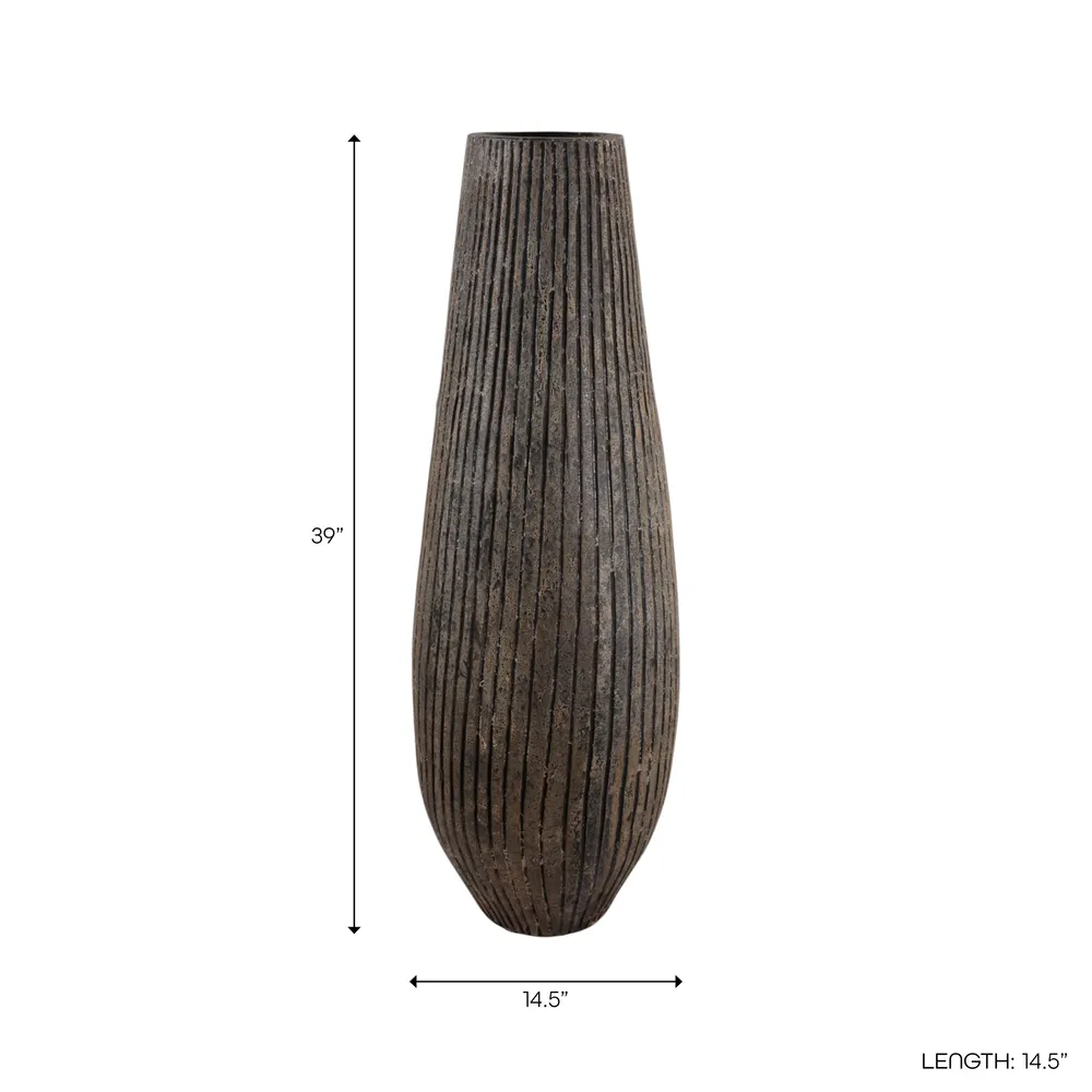 BRAMFORD BLACK VASE 39 (IN)