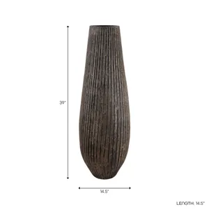 BRAMFORD BLACK VASE 39 (IN) 10