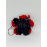 GLITTER KEYCHAIN - HIBISCUS 1