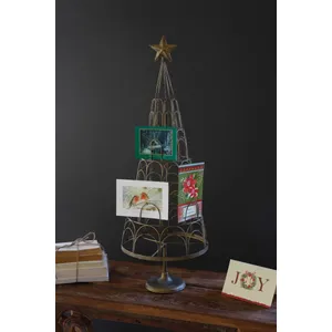 Metal Christmas Tree Card Holder 1