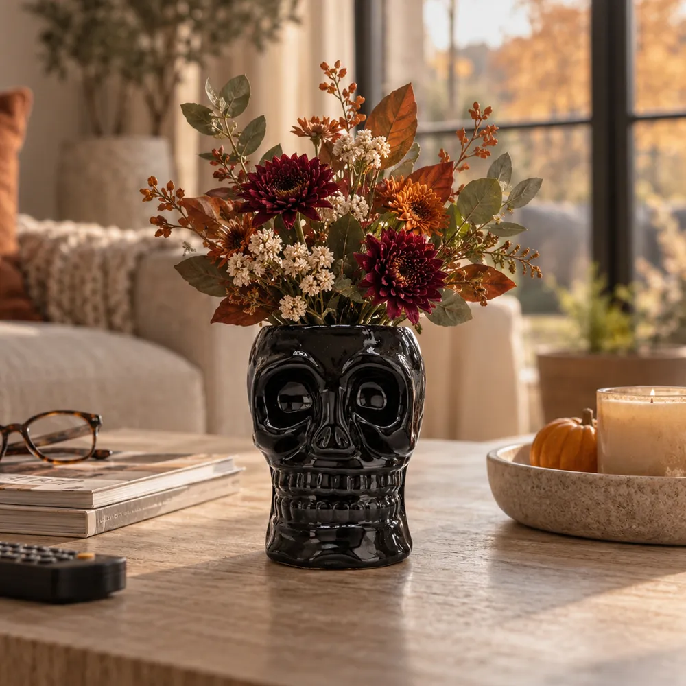 LINDENCLIFF BLACK VASE 8 (IN)
