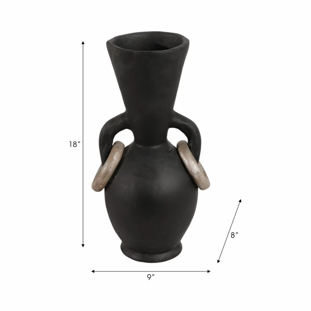 ARLOVALE BLACK VASE 18 (IN)