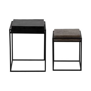 BARNETWIND SET OF 2 BLACK TABLE 23 (IN) 4